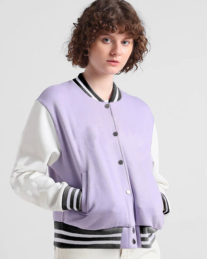 Women Purple Varsity Jacket - Krantikaari
