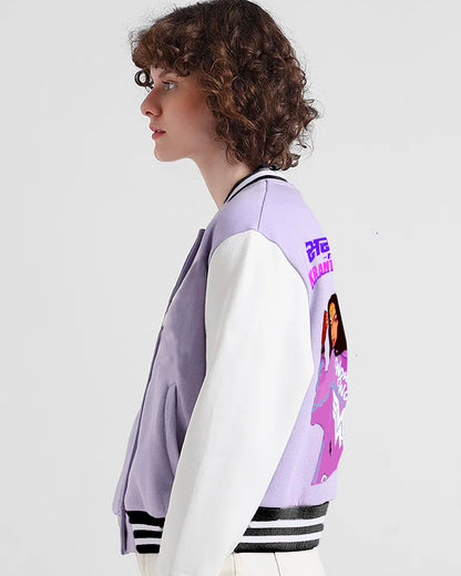 Women Purple Varsity Jacket - Krantikaari