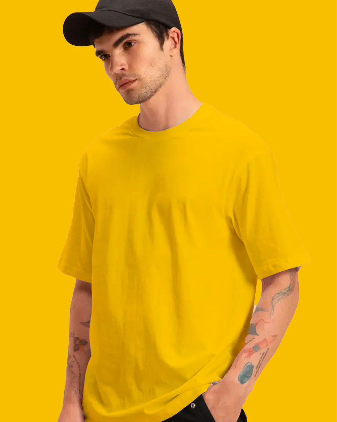 Solids Pack of 3: Urban Oversized T Shirts - Pink, Blue, Yellow