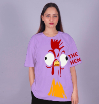 hen t shirt purple (*)