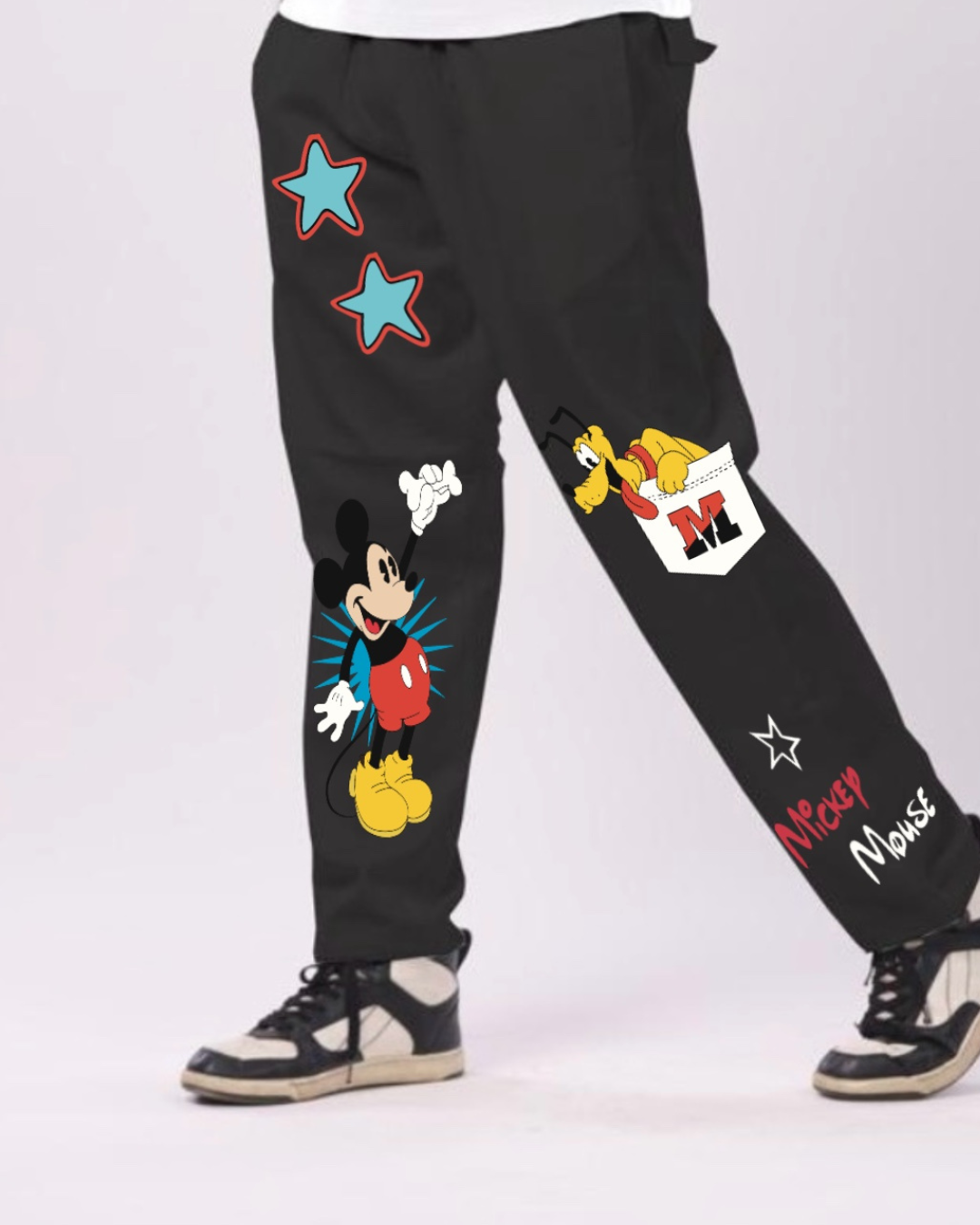 Men's Mickey Mouse Black Cargo Pant