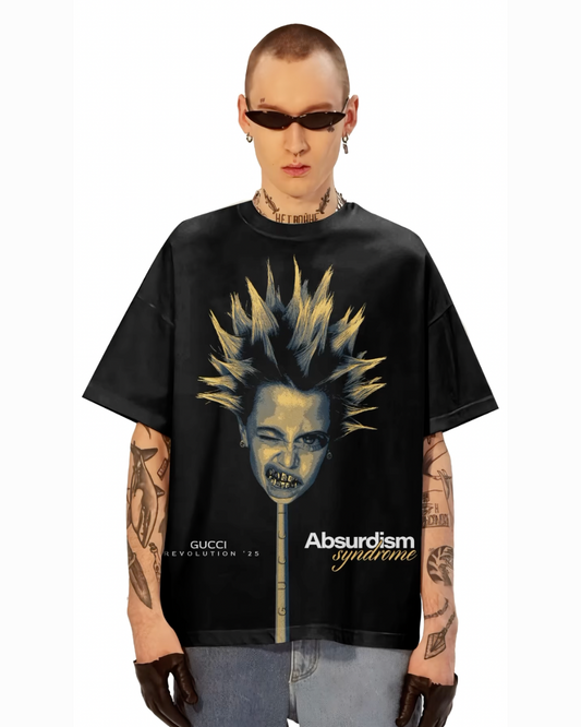 ABSURDISM SYNDROME UNISEX OVERSIZED TEE - BLACK