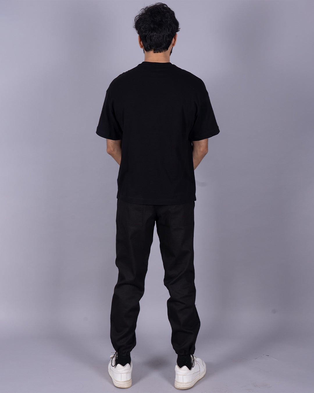 Hustle Hard: Men's Black Oversized Co ord Sets for Men