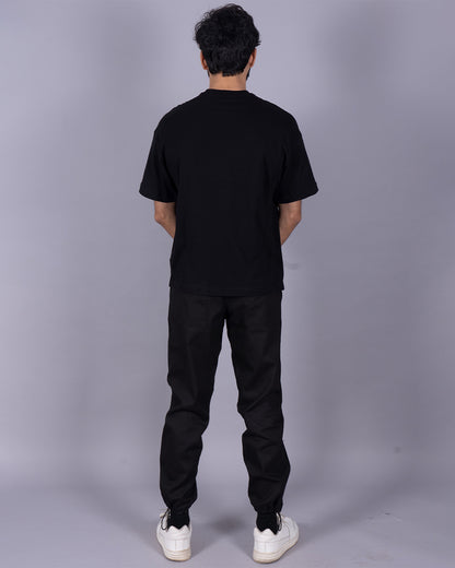 Hustle Hard: Men's Black Oversized Co ord Sets for Men