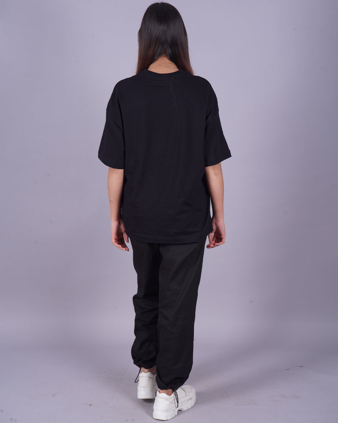 Women Bankai Oversized Co-Ord Set - Black and Black