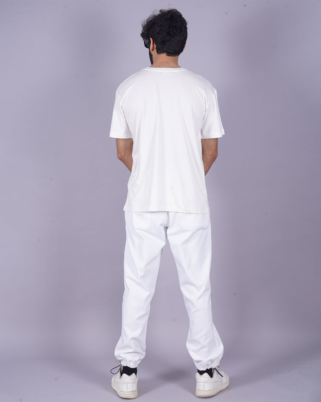 K-Pop Chic: Men's White BTS August D Oversized Co-ord Set"