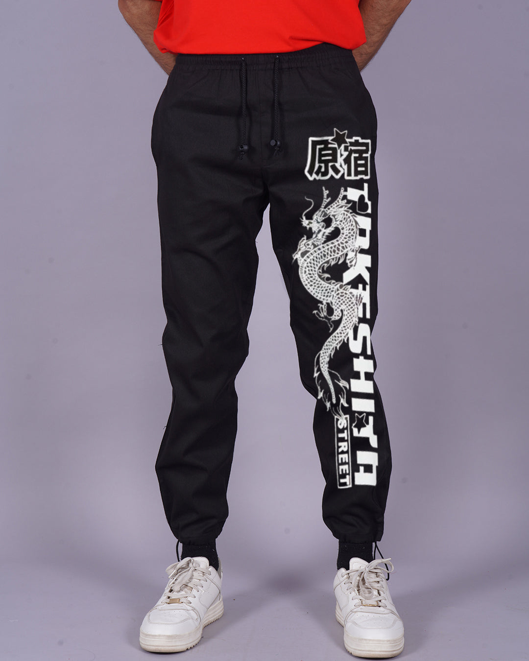 Dragon Adventure: Mens Black Cargo Pants