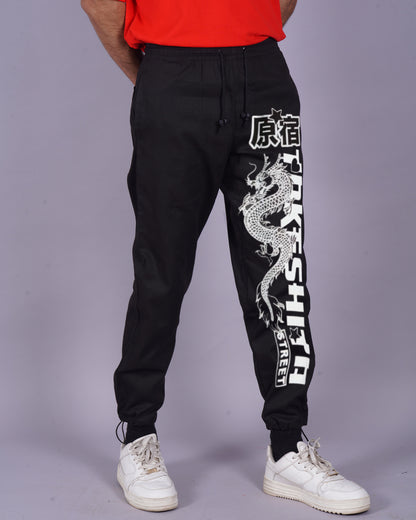 Dragon Adventure: Mens Black Cargo Pants