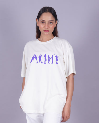 Pack Of 2 - Women BTS Oversized T-shirt - Army & Rapline