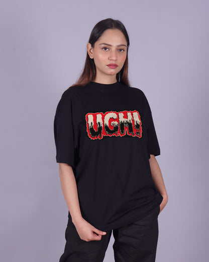 Pair of Baggy Women's BTS Oversized T-Shirts: 'UGH!' & 'AugustD'