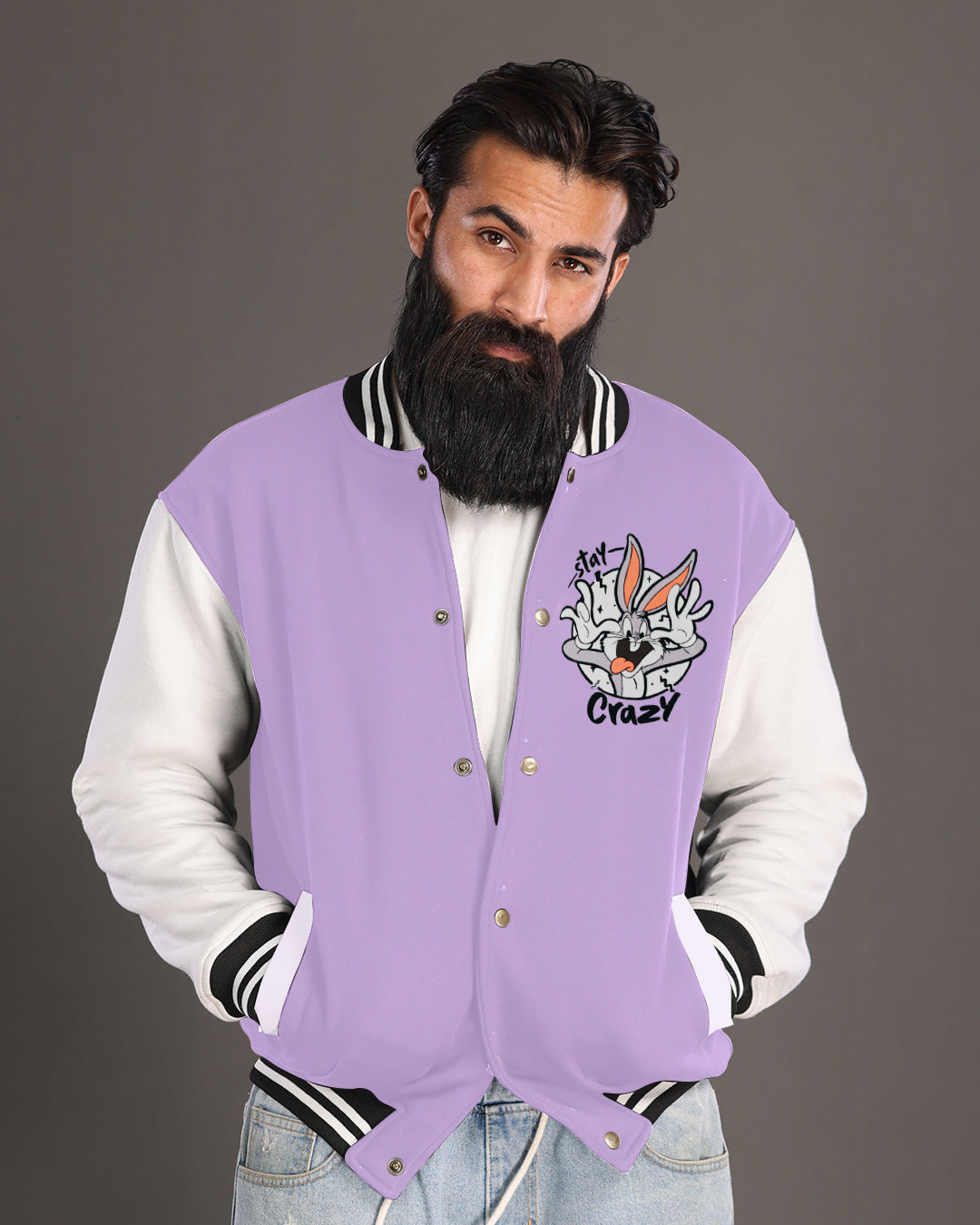 Mens Varsity Jacket - Stay Crazy 2