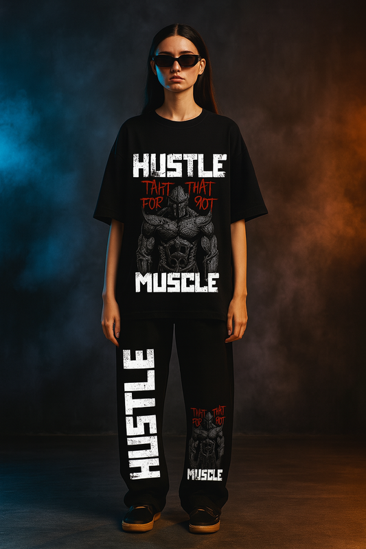 Muscle hustle Women's  cordset (black and black)