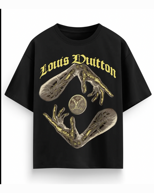DUITTON STYLE UNISEX OVERSIZED TEE - BLACK