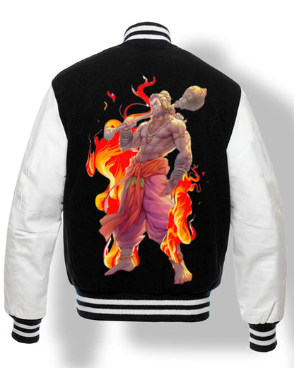 Women's Oversized Varsity Jacket - Hanuman Ji