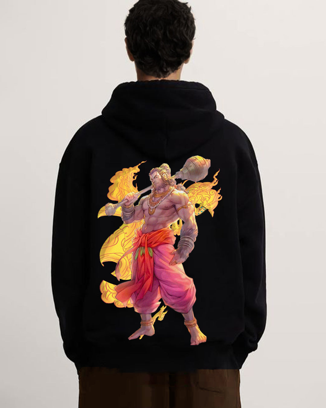 Men's Oversized Hoodie - Hanuman Ji