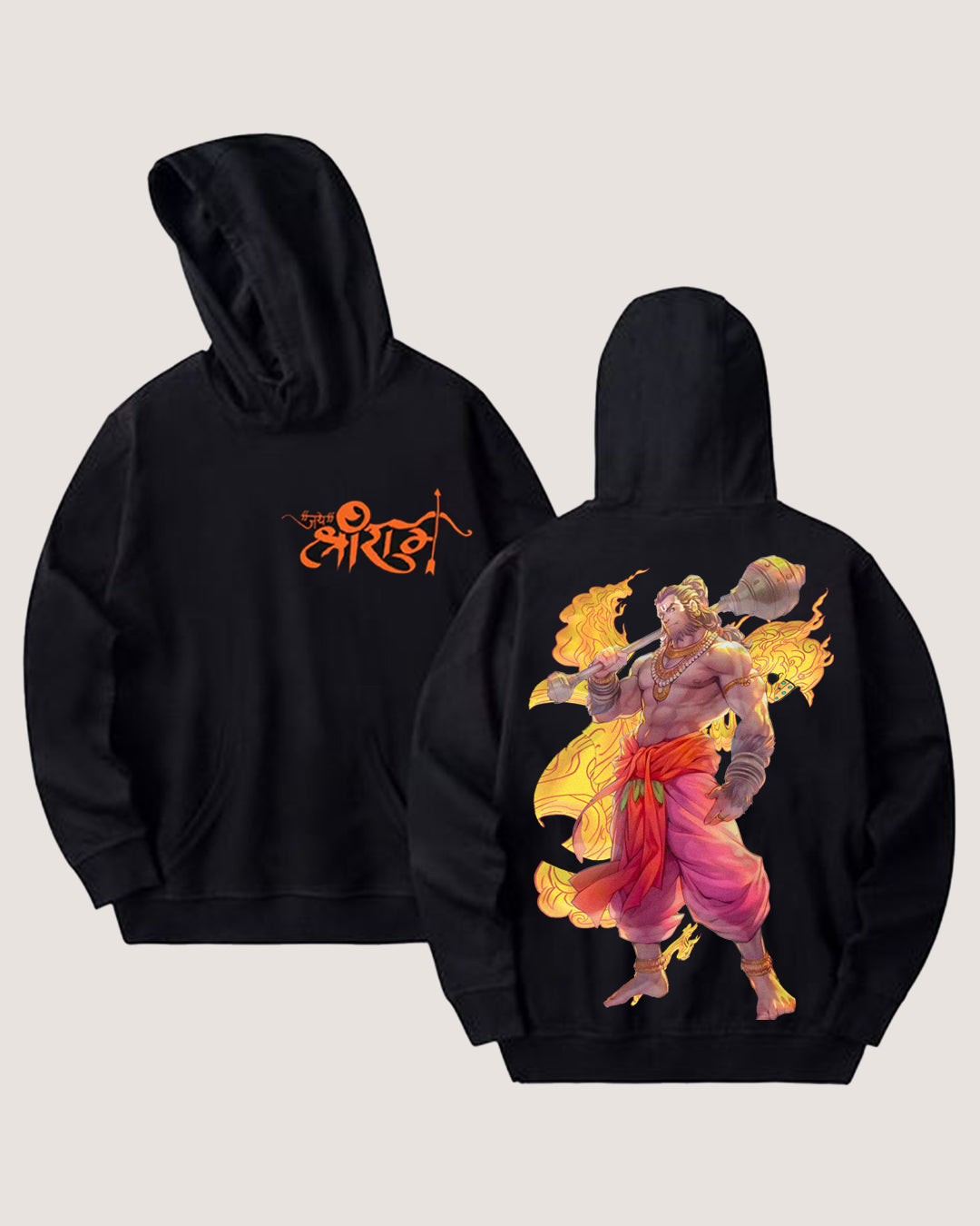 Men's Oversized Hoodie - Hanuman Ji