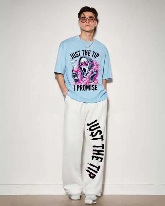 JUST THE TIP MEN'S CORDSET (BLUE AND WHITE )