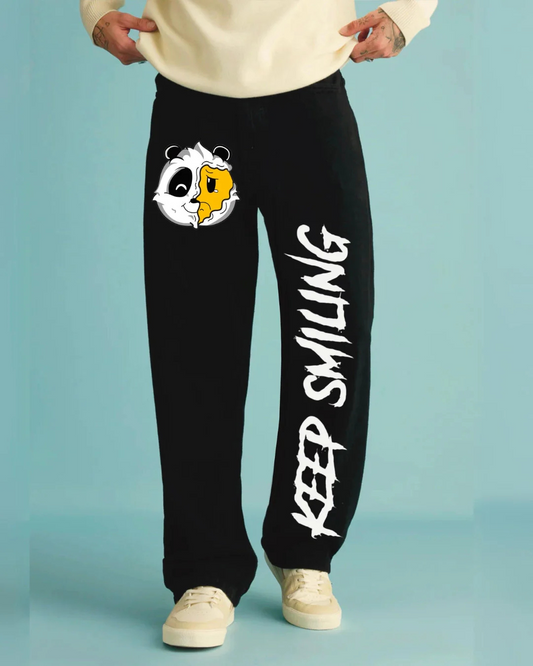 KEEP SMILING BLACK PANT(*)