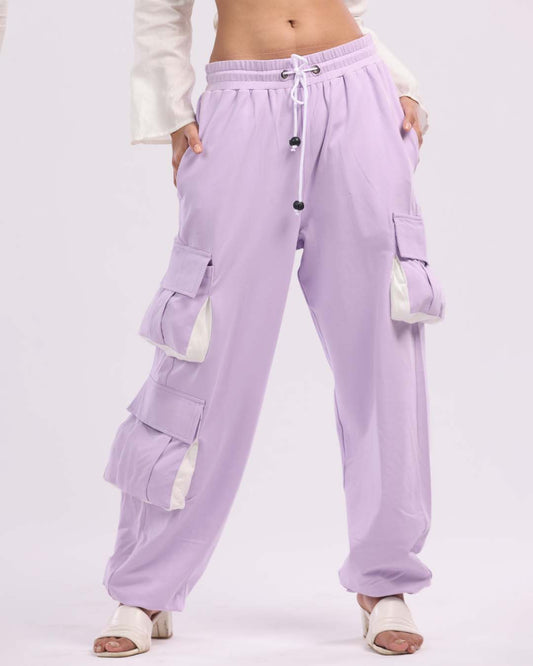 Stay Stylish, Stay Comfortable: Lavender Women's Cotton Joggers