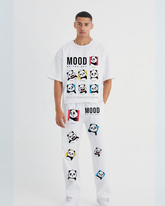 MOOD OF THE DAY  MEN'S CORDSET (WHITE-WHITE )