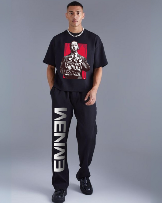 MUSIC MURDERED MEN'S CORDSET (BLACK-BLACK )