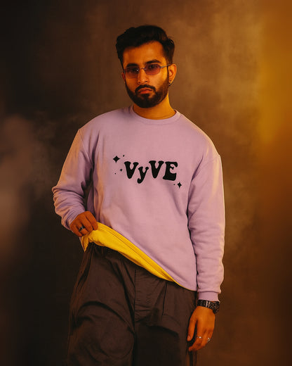 Two Looks, One Sweatshirt - Lilac & Sunflower Yellow Oversized Fit