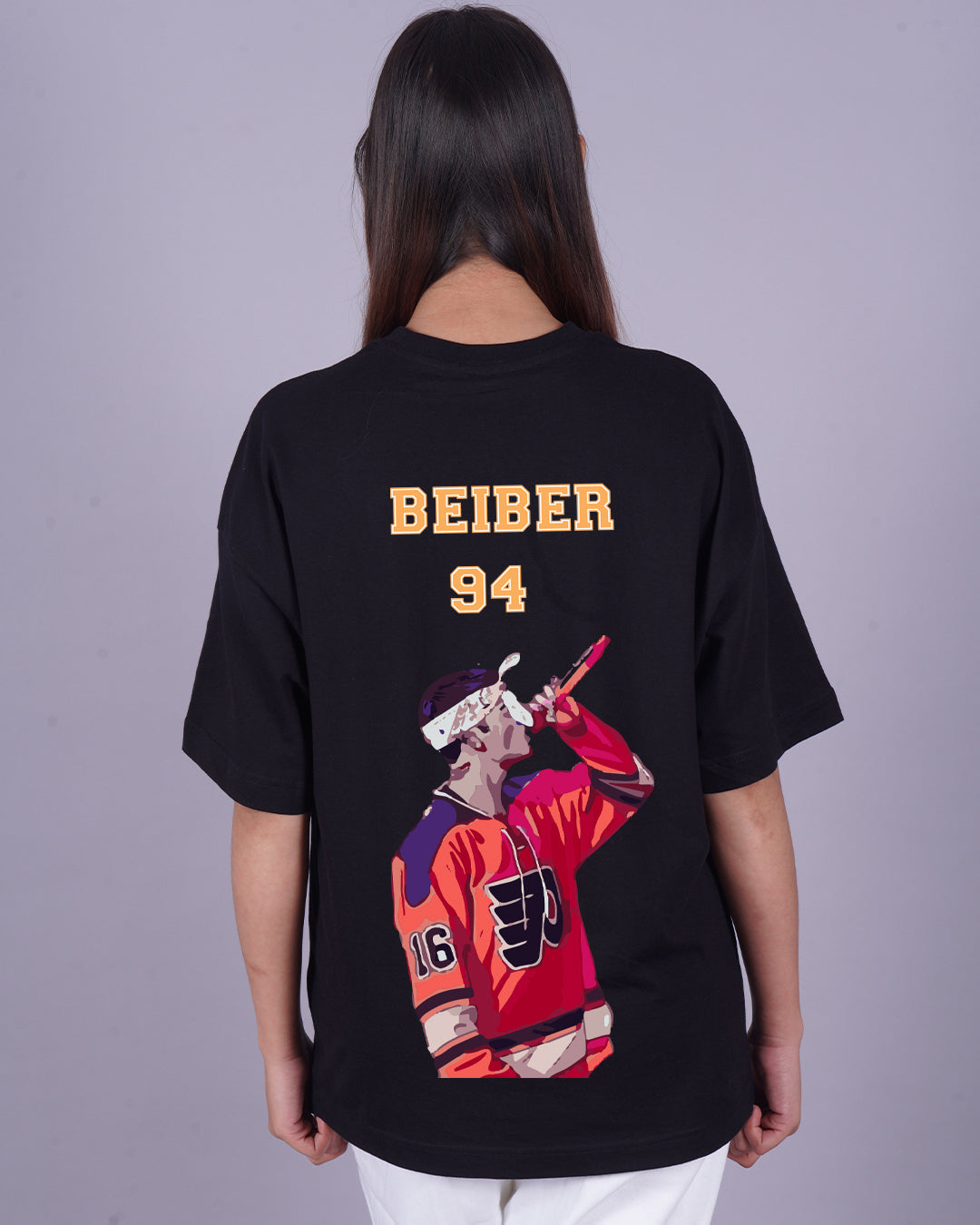 Justin Bieber Duo: Oversized Tees - Bieber 94 & What Do You Mean (Pack of 2)