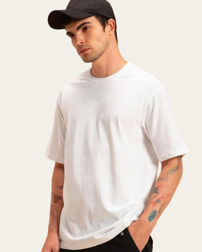 Solids Pack of 3: Urban Oversized T Shirts - White, Mint Green, Olive