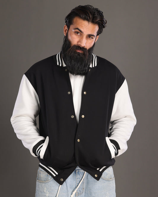 Black Varsity Jacket - Men's Classic Varsity Style
