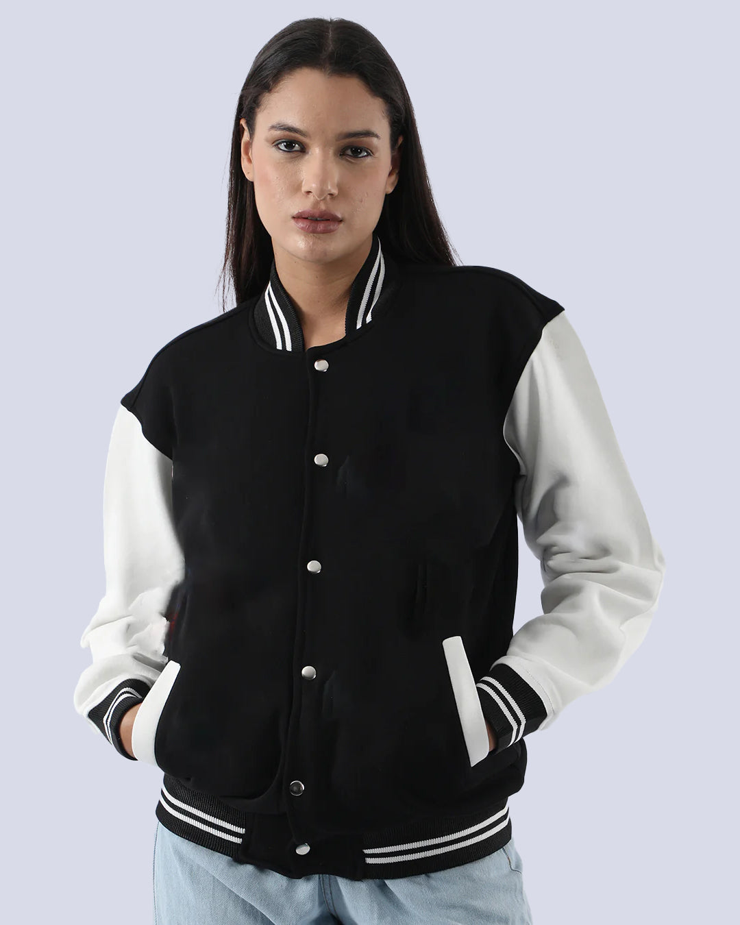 Women's Oversized Varsity Jacket - Divine Shiva