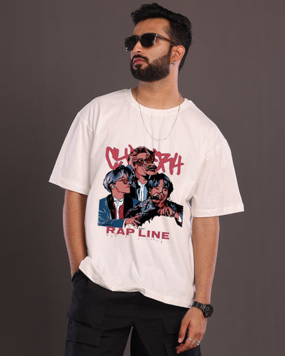 BTS Rapline Edition: Pack of 2 Men's Oversized T-Shirts