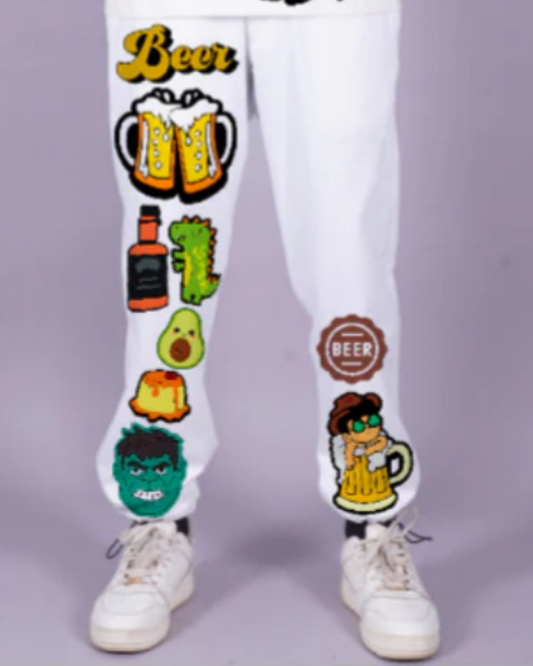 BEER FOOD WHITE PANT (*)