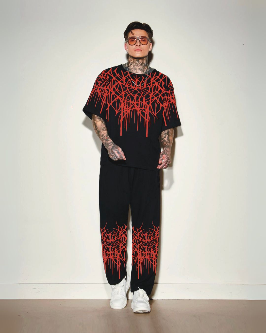 SPIDY BLOOD  MEN COORDSET BLACK AND BLACK(*)