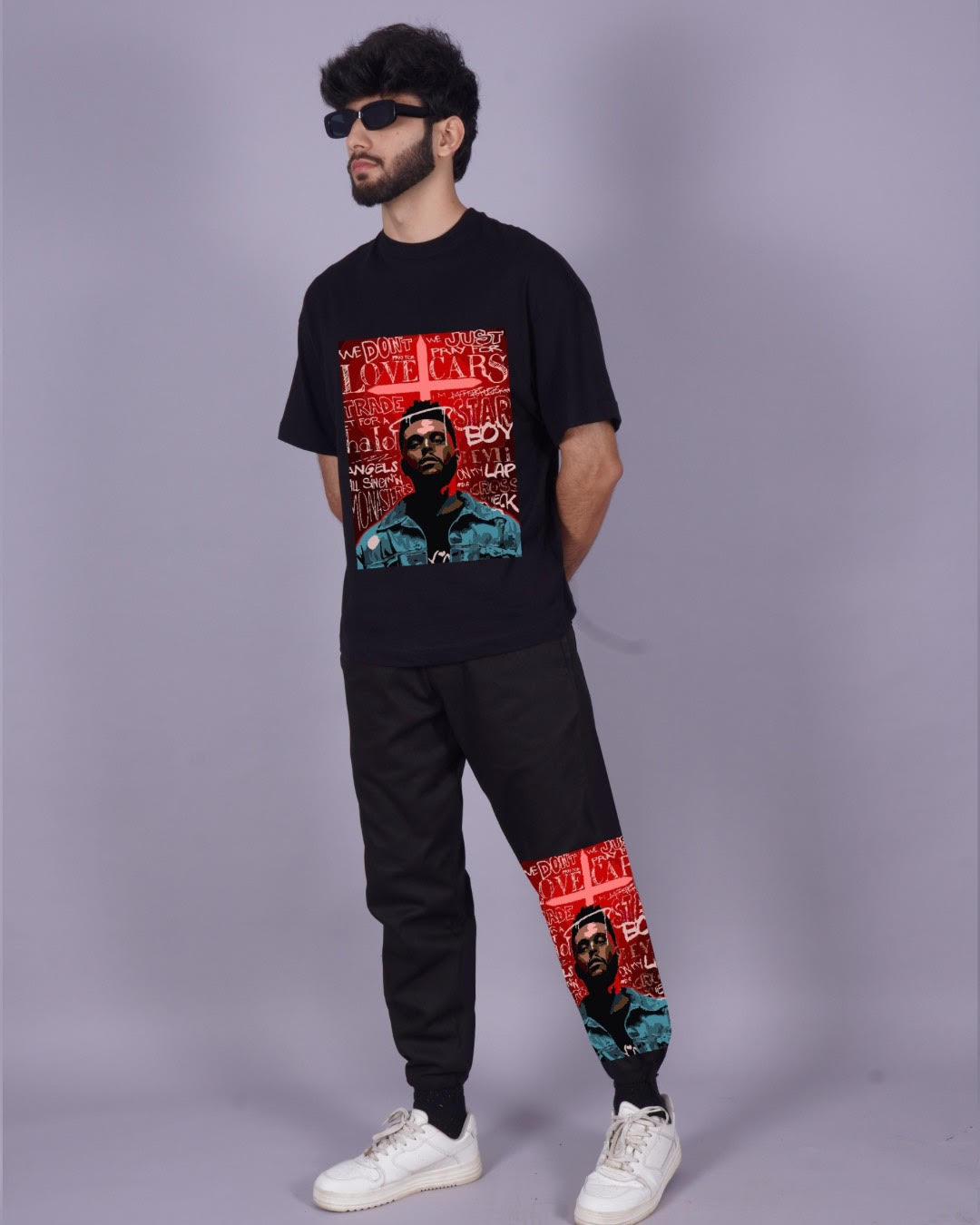 Starboy Men's Oversized Black Coord Set