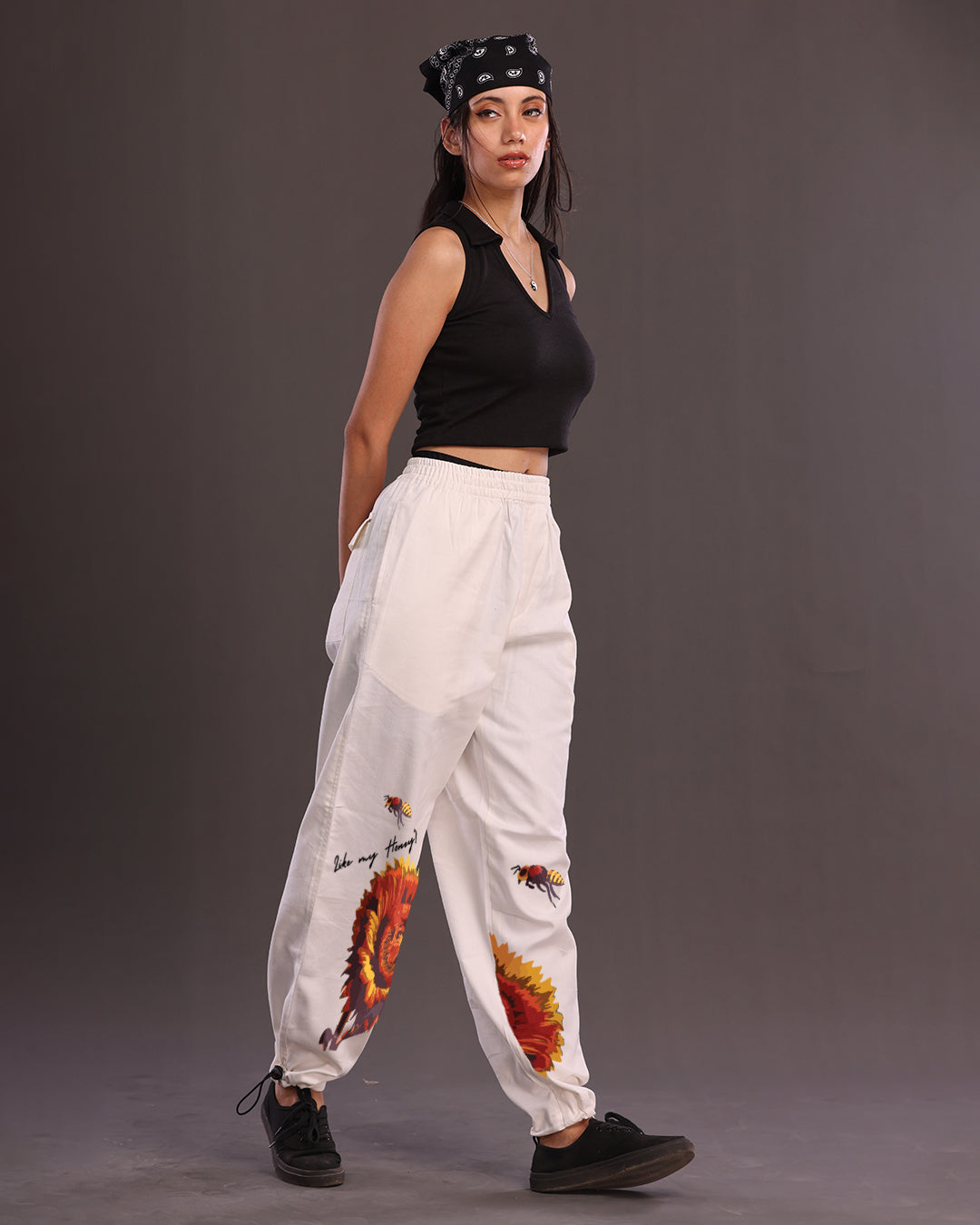 White Adjustable Cargo Pants for Women - SunnyBee