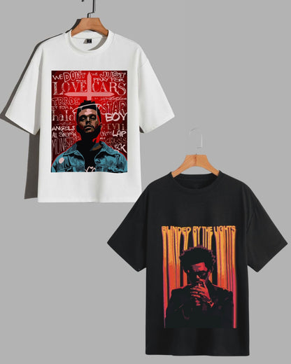 Men's Oversized T-Shirt Set: Starboy & The Weekend