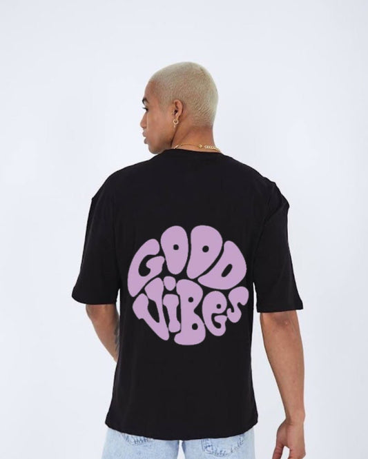 GOOD VIBES UNISEX EXCLUSIVE OVERSIZED TEE - BLACK