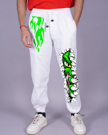 Men's White Cargo Pants - Hidden Dragon