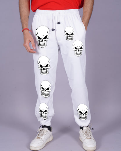 Men White Cargo Pants - Gothic Vibes