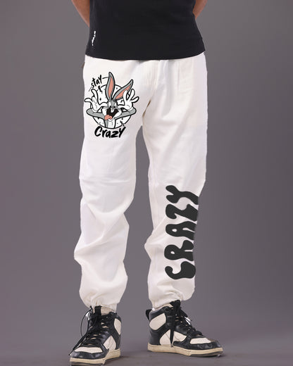 Men Fun and Funky White Cargo Pants