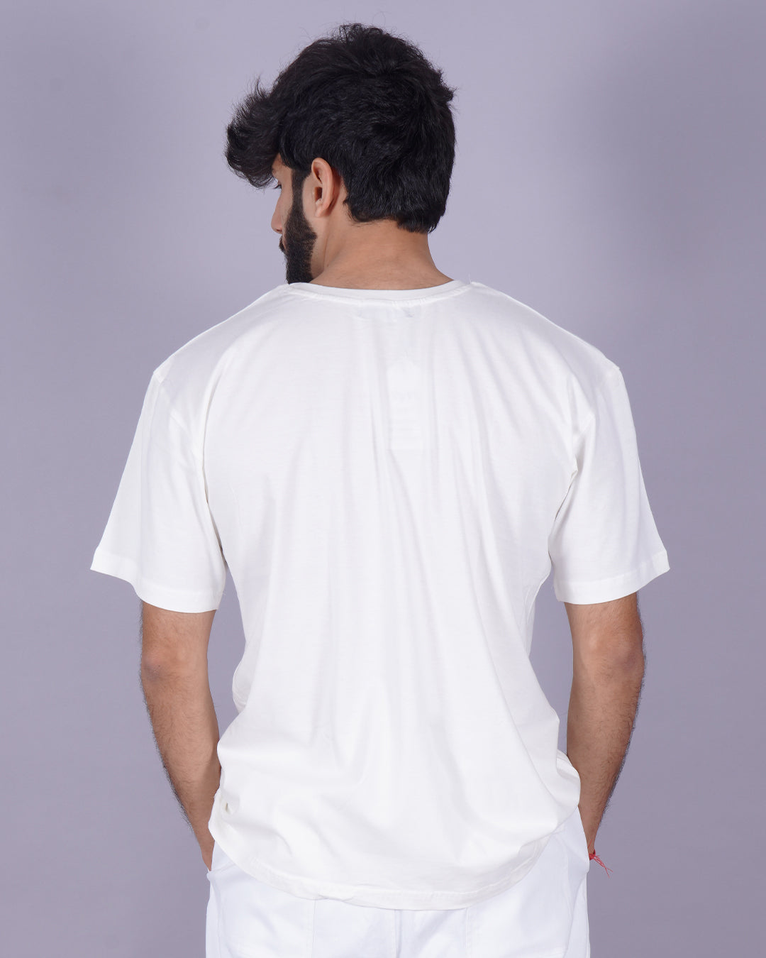 Men's Funky White Oversized T-Shirt
