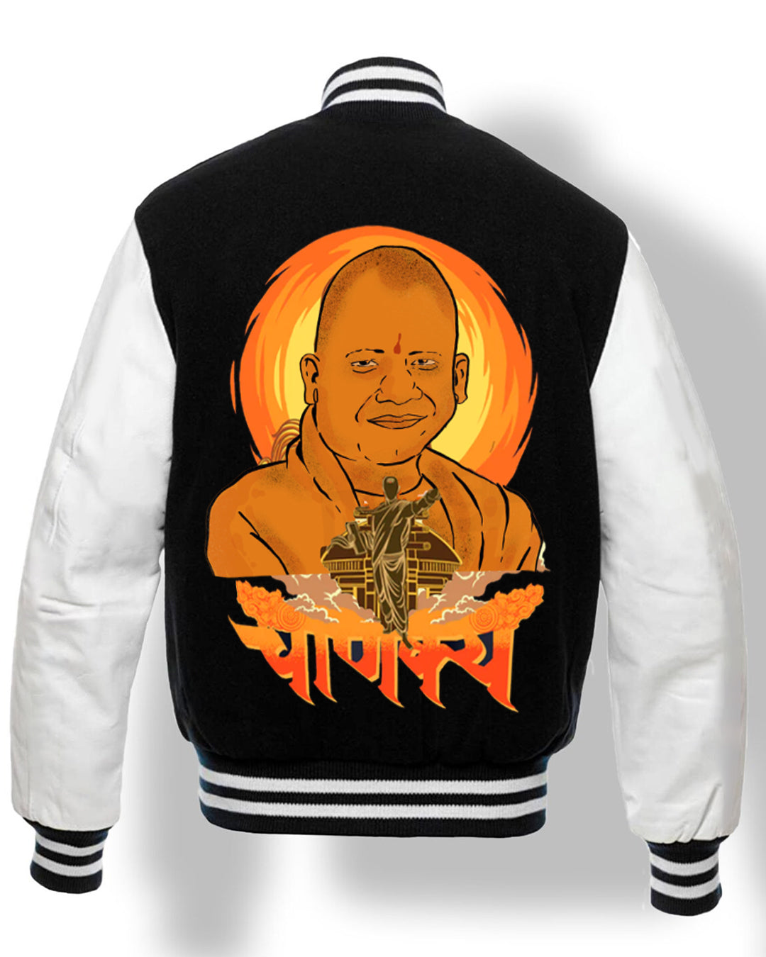 Chanakya-Inspired Men's Oversized Varsity Jacket with Unique Flair